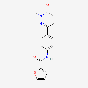 molecular formula C16H13N3O3 B2496552 N-(4-(1-甲基-6-氧代-1,6-二氢喹啉-3-基)苯基)呋喃-2-甲酰胺 CAS No. 899743-64-7