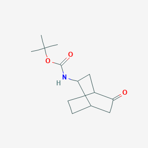 molecular formula C13H21NO3 B2496558 (5-Oxo-bicyclo[2.2.2]oct-2-yl)-carbamic acid tert-butyl ester CAS No. 2168321-96-6