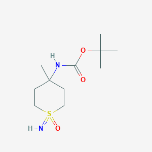 molecular formula C11H22N2O3S B2496559 Tert-butyl N-(1-imino-4-methyl-1-oxothian-4-yl)carbamate CAS No. 2490374-74-6