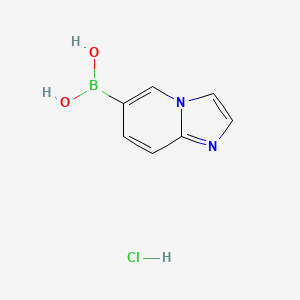 molecular formula C7H8BClN2O2 B2496560 6-Boronsäure-Imidazo[1,2-a]pyridin-Hydrochlorid CAS No. 2377610-26-7