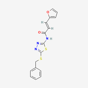 (2E)-N-[5-(benzylsulfanyl)-1,3,4-thiadiazol-2-yl]-3-(furan-2-yl)prop-2-enamide