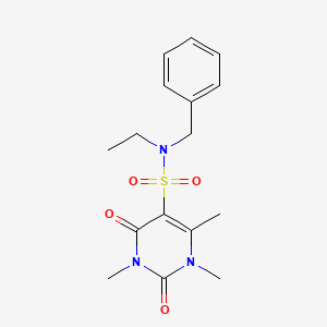 molecular formula C16H21N3O4S B2496578 N-benzyl-N-ethyl-1,3,4-trimethyl-2,6-dioxopyrimidine-5-sulfonamide CAS No. 893339-00-9