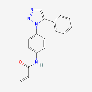 molecular formula C17H14N4O B2496599 N-[4-(5-phenyl-1H-1,2,3-triazol-1-yl)phenyl]prop-2-enamide CAS No. 2097929-20-7