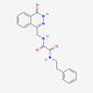 molecular formula C19H18N4O3 B2496603 N1-((4-oxo-3,4-dihydrophthalazin-1-yl)methyl)-N2-phenethyloxalamide CAS No. 923195-04-4