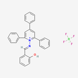 molecular formula C30H23BF4N2O B2496604 1-[(E)-[(2-Hydroxyphenyl)methylidene]amino]-2,4,6-triphenylpyridin-1-ium tetrafluoroborate CAS No. 83254-43-7