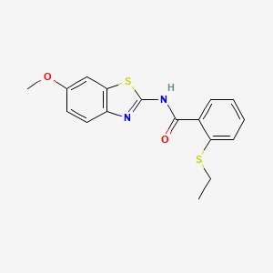 2-(ethylthio)-N-(6-methoxybenzo[d]thiazol-2-yl)benzamide