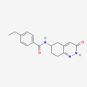 molecular formula C17H19N3O2 B2496611 4-ethyl-N-(3-oxo-2,3,5,6,7,8-hexahydrocinnolin-6-yl)benzamide CAS No. 2034415-81-9