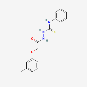 molecular formula C17H19N3O2S B2496613 2-(3,4-二甲基苯氧基)-N-{[(苯基氨基)硫代甲基]氨基}乙酰胺 CAS No. 136414-05-6