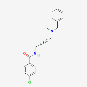 molecular formula C19H19ClN2O B2496614 N-(4-(benzyl(methyl)amino)but-2-yn-1-yl)-4-chlorobenzamide CAS No. 1396867-01-8