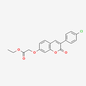 ethyl 2-((3-(4-chlorophenyl)-2-oxo-2H-chromen-7-yl)oxy)acetate