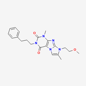 6-(2-Methoxyethyl)-4,7-dimethyl-2-(3-phenylpropyl)purino[7,8-a]imidazole-1,3-dione