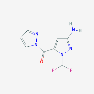 [5-Amino-2-(difluoromethyl)pyrazol-3-yl]-pyrazol-1-ylmethanone