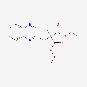 molecular formula C17H20N2O4 B2496620 1,3-Diethyl 2-methyl-2-[(quinoxalin-2-yl)methyl]propanedioate CAS No. 1803601-58-2