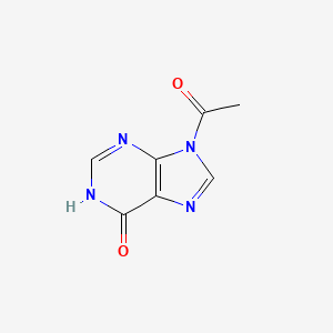 9-Acetyl-1H-purin-6(9H)-one
