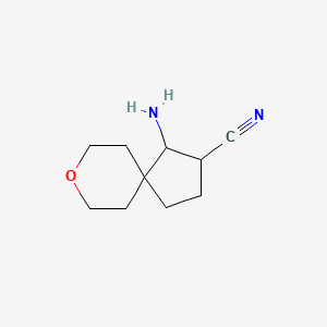 molecular formula C10H16N2O B2496633 4-Amino-8-oxaspiro[4.5]decane-3-carbonitrile CAS No. 2166647-59-0