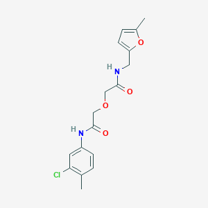 molecular formula C17H19ClN2O4 B249664 2-{2-[(3-chloro-4-methylphenyl)amino]-2-oxoethoxy}-N-[(5-methylfuran-2-yl)methyl]acetamide 