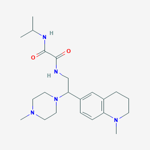 molecular formula C22H35N5O2 B2496644 N1-异丙基-N2-(2-(1-甲基-1,2,3,4-四氢喹啉-6-基)-2-(4-甲基哌嗪-1-基)乙基)草酰胺 CAS No. 922039-26-7