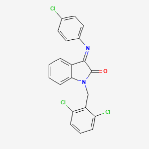3-(4-Chlorophenyl)imino-1-[(2,6-dichlorophenyl)methyl]indol-2-one