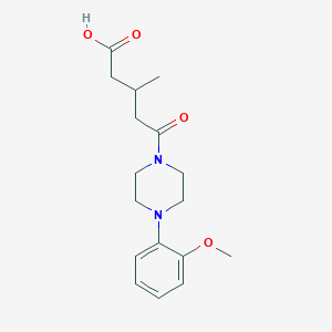 molecular formula C17H24N2O4 B249665 5-[4-(2-Methoxyphenyl)piperazin-1-yl]-3-methyl-5-oxopentanoic acid 