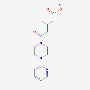 molecular formula C15H21N3O3 B249666 3-Methyl-5-oxo-5-[4-(pyridin-2-yl)piperazin-1-yl]pentanoic acid 