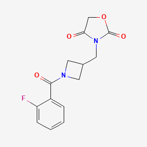 3-((1-(2-Fluorobenzoyl)azetidin-3-yl)methyl)oxazolidine-2,4-dione