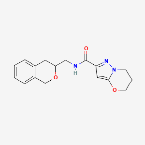 N-(isochroman-3-ylmethyl)-6,7-dihydro-5H-pyrazolo[5,1-b][1,3]oxazine-2-carboxamide