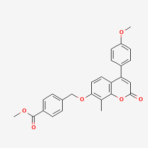 methyl 4-({[4-(4-methoxyphenyl)-8-methyl-2-oxo-2H-chromen-7-yl]oxy}methyl)benzoate