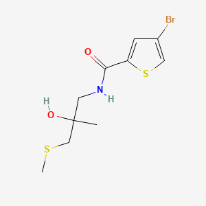 molecular formula C10H14BrNO2S2 B2496694 4-溴-N-(2-羟基-2-甲基-3-(甲硫基)丙基)噻吩-2-甲酰胺 CAS No. 1795296-54-6