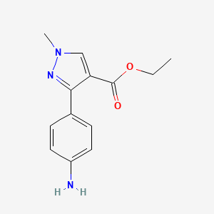 Ethyl 3-(4-aminophenyl)-1-methylpyrazole-4-carboxylate