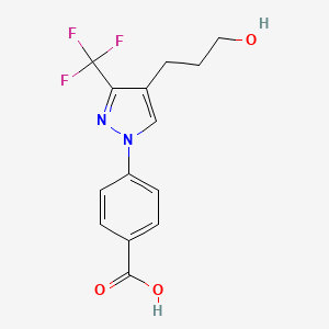 4-[4-(3-hydroxypropyl)-3-(trifluoromethyl)-1H-pyrazol-1-yl]benzenecarboxylic acid