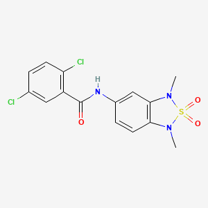 2,5-dichloro-N-(1,3-dimethyl-2,2-dioxido-1,3-dihydrobenzo[c][1,2,5]thiadiazol-5-yl)benzamide