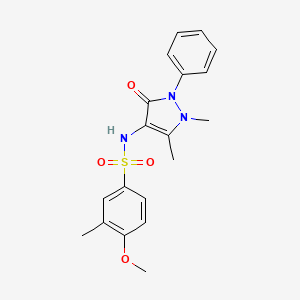 N-(1,5-dimethyl-3-oxo-2-phenyl-2,3-dihydro-1H-pyrazol-4-yl)-4-methoxy-3-methylbenzenesulfonamide