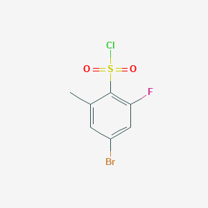 molecular formula C7H5BrClFO2S B2496717 4-Bromo-2-fluoro-6-methylbenzenesulfonyl chloride CAS No. 2172064-48-9
