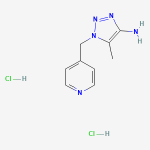 5-methyl-1-(pyridin-4-ylmethyl)-1H-1,2,3-triazol-4-amine dihydrochloride