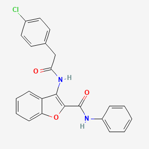 molecular formula C23H17ClN2O3 B2496724 3-(2-(4-氯苯基)乙酰氨基)-N-苯基苯并呋喃-2-甲酰胺 CAS No. 883708-12-1