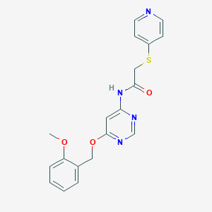 N-(6-((2-methoxybenzyl)oxy)pyrimidin-4-yl)-2-(pyridin-4-ylthio)acetamide