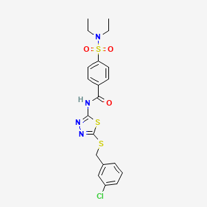 N-(5-((3-chlorobenzyl)thio)-1,3,4-thiadiazol-2-yl)-4-(N,N-diethylsulfamoyl)benzamide