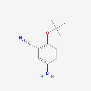 molecular formula C11H14N2O B2496733 5-Amino-2-(tert-butoxy)benzonitrile CAS No. 1250163-54-2