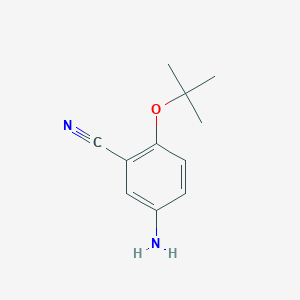 molecular formula C11H14N2O B2496733 5-氨基-2-(叔丁氧基)苯甲腈 CAS No. 1250163-54-2