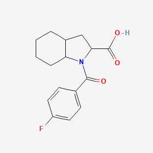 molecular formula C16H18FNO3 B2496734 1-(4-氟苯甲酰)-辛氢-1H-吲哚-2-羧酸 CAS No. 1102878-60-3