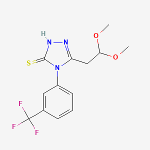 5-(2,2-dimethoxyethyl)-4-[3-(trifluoromethyl)phenyl]-4H-1,2,4-triazol-3-ylhydrosulfide