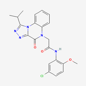 molecular formula C21H20ClN5O3 B2496740 N-(5-氯-2-甲氧基苯基)-2-(1-异丙基-4-氧代-[1,2,4]三唑并[4,3-a]喹喔啉-5(4H)-基)乙酰胺 CAS No. 1261017-72-4