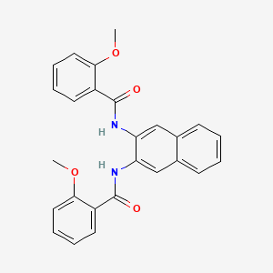 molecular formula C26H22N2O4 B2496754 2-methoxy-N-[3-[(2-methoxybenzoyl)amino]naphthalen-2-yl]benzamide CAS No. 313275-02-4