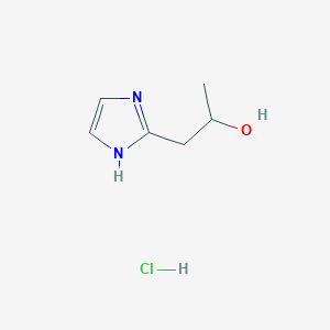 molecular formula C6H11ClN2O B2496756 1-(1H-咪唑-2-基)丙醇盐酸盐 CAS No. 1394040-93-7
