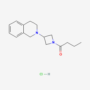 1-(3-(3,4-dihydroisoquinolin-2(1H)-yl)azetidin-1-yl)butan-1-one hydrochloride