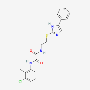 N1-(3-chloro-2-methylphenyl)-N2-(2-((4-phenyl-1H-imidazol-2-yl)thio)ethyl)oxalamide