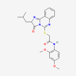 N-(2,4-dimethoxyphenyl)-2-[(2-isobutyl-3-oxo-2,3-dihydroimidazo[1,2-c]quinazolin-5-yl)thio]acetamide