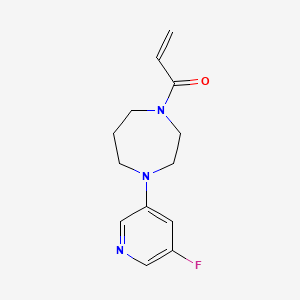 molecular formula C13H16FN3O B2496770 1-[4-(5-Fluoropyridin-3-yl)-1,4-diazepan-1-yl]prop-2-en-1-one CAS No. 2193367-11-0