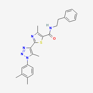 2-[1-(3,4-dimethylphenyl)-5-methyl-1H-1,2,3-triazol-4-yl]-4-methyl-N-(2-phenylethyl)-1,3-thiazole-5-carboxamide