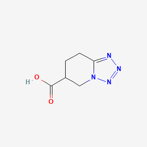 molecular formula C6H8N4O2 B2496775 5H,6H,7H,8H-[1,2,3,4]tetrazolo[1,5-a]pyridine-6-carboxylic acid CAS No. 1517011-06-1